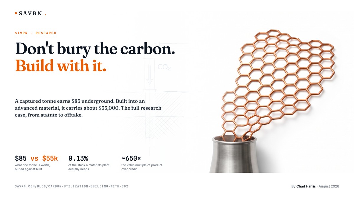 Don't Bury the Carbon. Build With It.