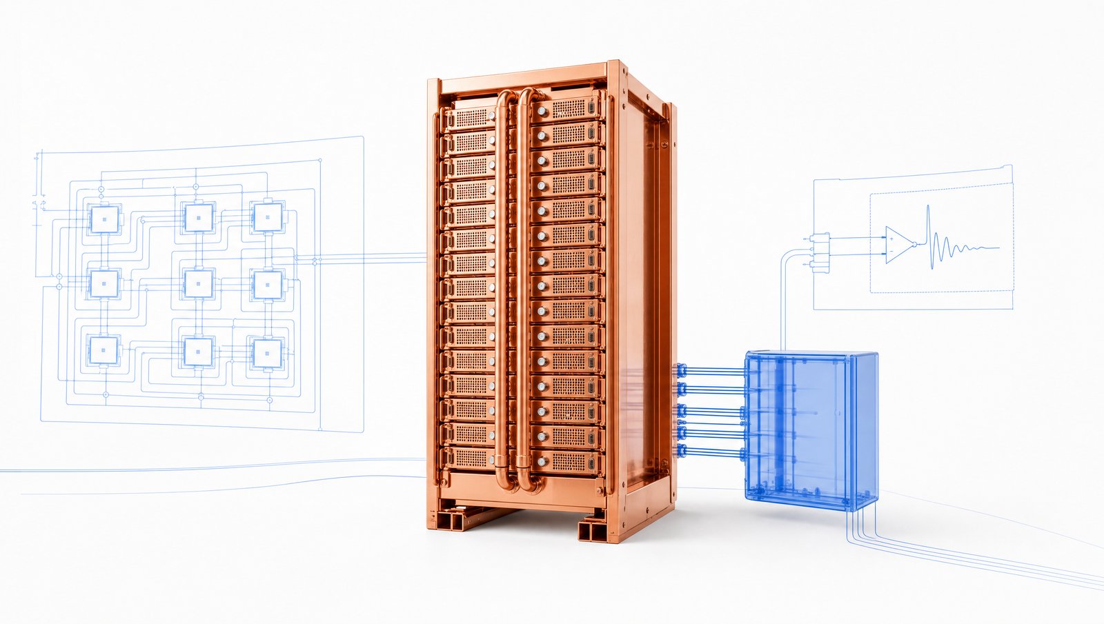Rack-mounted power fluctuation sensor array with embedded current monitors