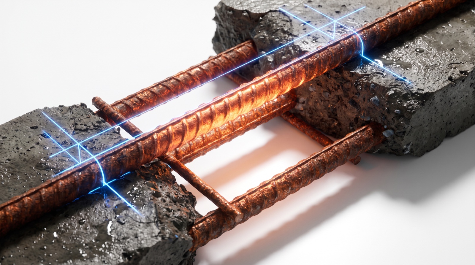 Copper rebar in fresh concrete: where AI data center construction dollars actually go