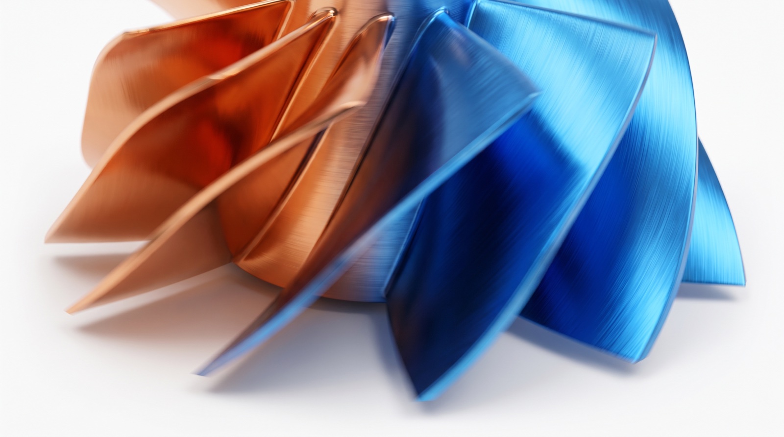 Turbine blades in copper and blue: why gas turbines are the binding 2026 procurement constraint