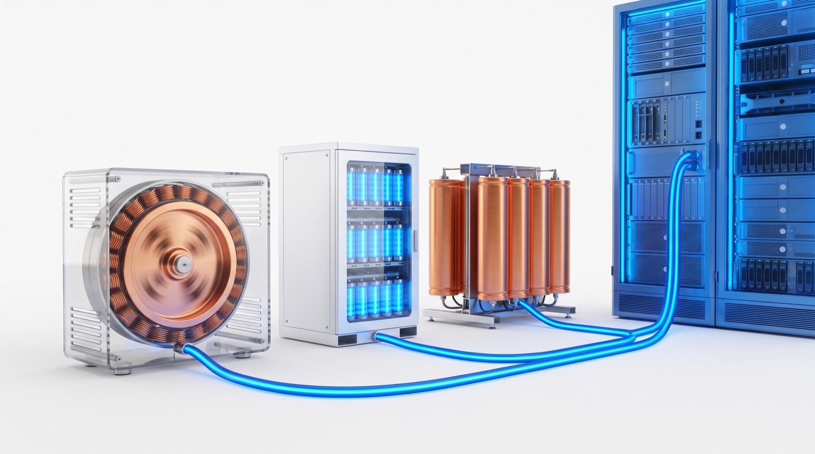 Three-element hybrid facility architecture for AI data center regulation compliance