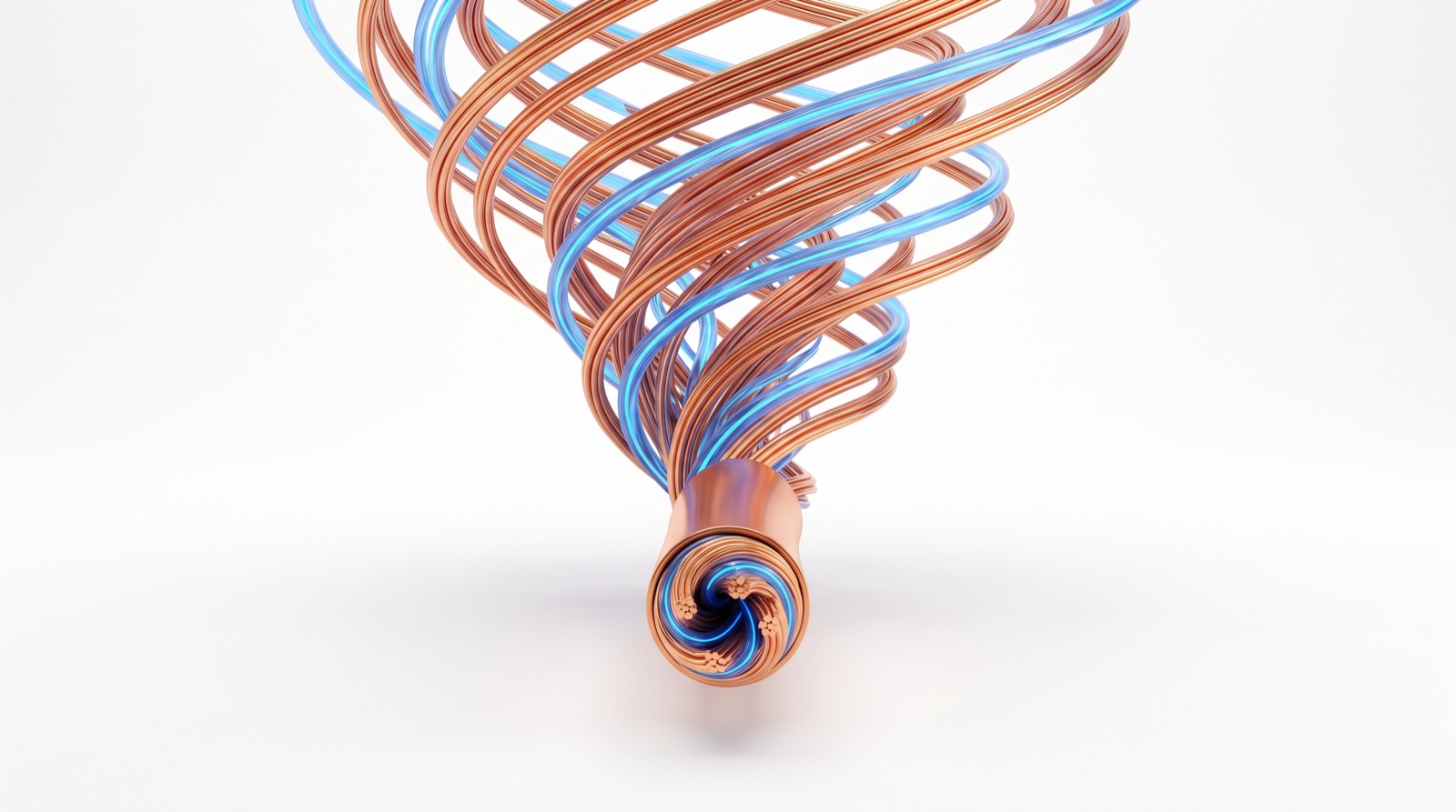 Copper and blue strands twisted into one cable, one team, one mission, one standard