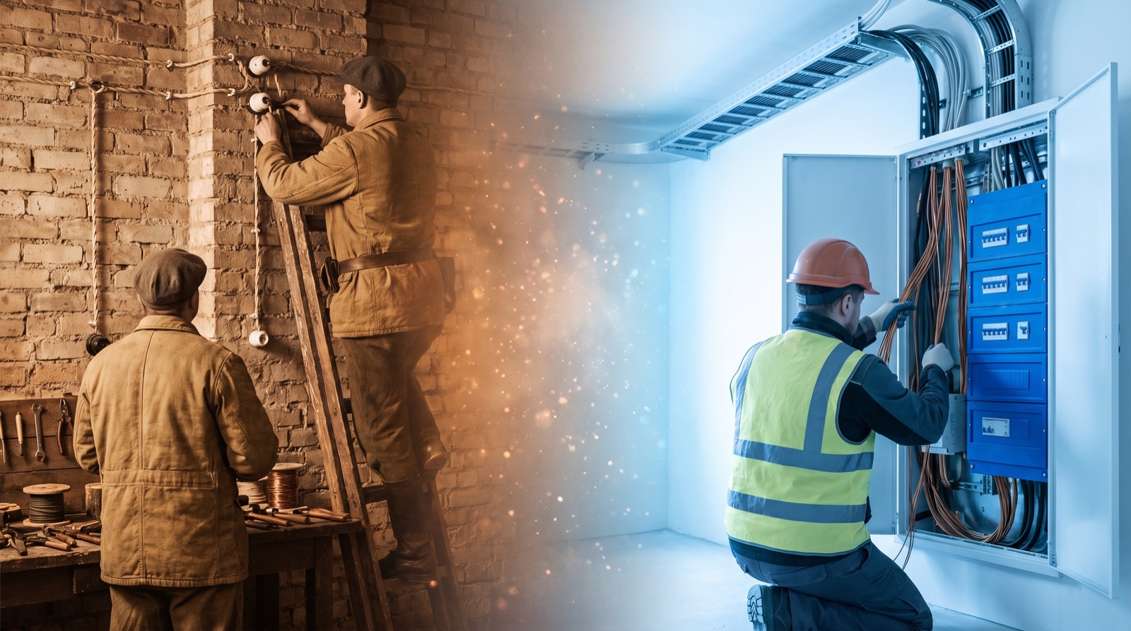 Electrical Systems — Low Voltage at the SAVRN Institute &mdash; historic electrical systems — low voltage craft dissolving into its modern AI-factory equivalent