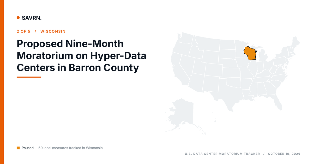 Barron County hyper-data center moratorium proposal