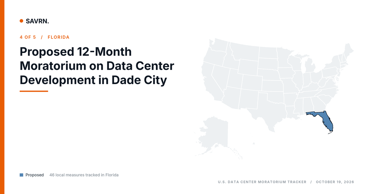 Dade City proposed data center moratorium