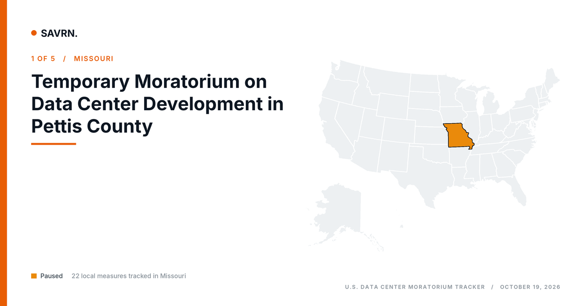 Pettis County data center moratorium