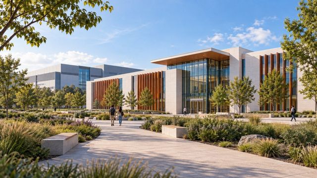 SAVRN campus concept with landscaped grounds