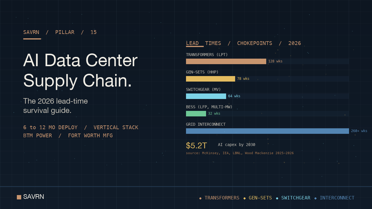 AI Data Center Supply Chain: 2026 Lead-Time Survival Guide