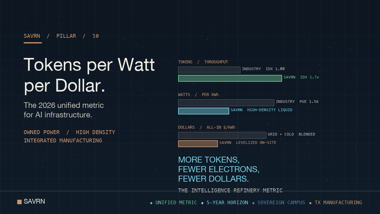 Tokens Per Watt Per Dollar: 2026 AI Efficiency Metric